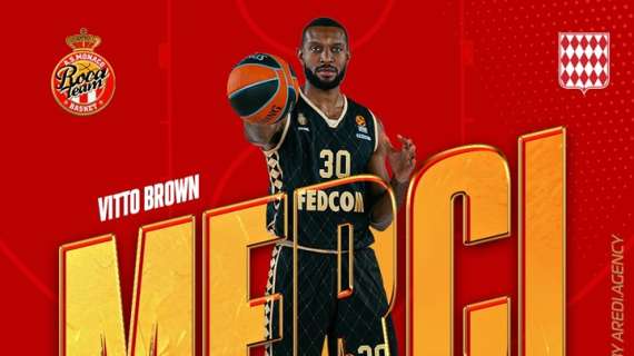 UFFICIALE EL - Vitto Brown lascia l'AS Monaco Basket