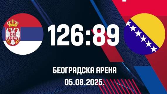 Serbia, schiacciante vittoria sulla Bosnia nel primo test verso EuroBasket