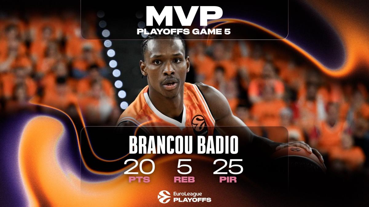 Brancou Badio, Valencia Basket, è l'MVP di gara 5 playoff EuroLeague