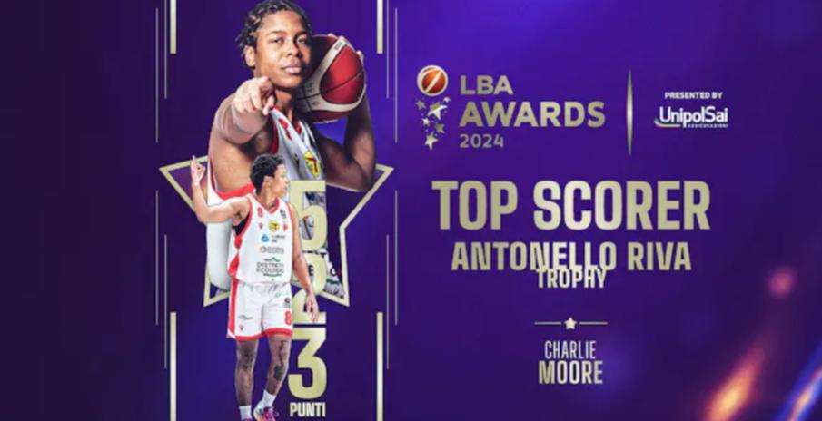 LBA - Charlie Moore vince l'Antonello Riva Trophy: è il miglior scorer della stagione