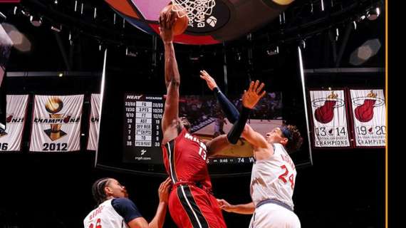 NBA - I Miami Heat dispongono dei fragili Wizards a piacere