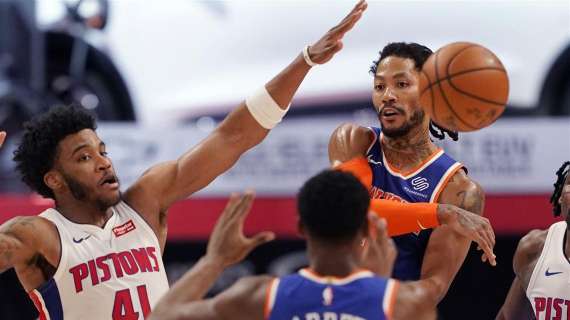 NBA - I Knicks salgono al 4° posto dopo essersi imposti a Detroit