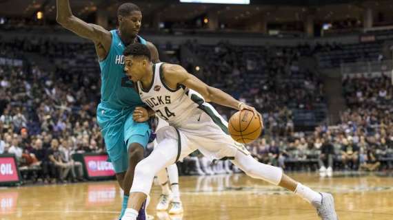 NBA - Milwaukee si affida ad Antetokounmpo per sconfiggere i Charlotte Hornets