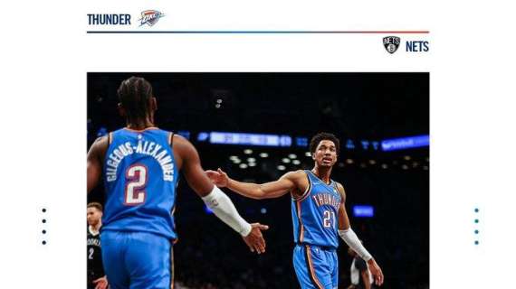 NBA - Barclays Center amaro per i Nets contro i Thunder
