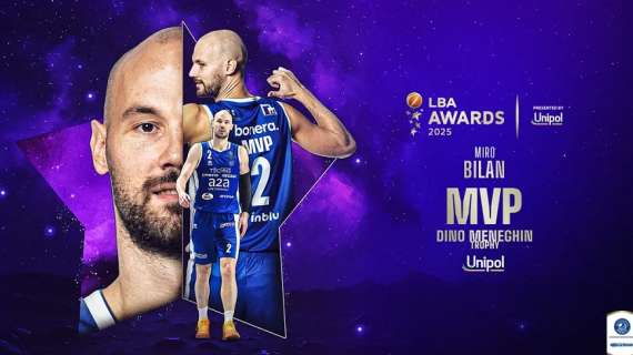 Miro Bilan vince l'MVP Dino Meneghin Trophy - Unipol: è il migliore della stagione 2024/25