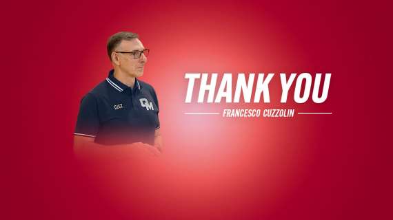 Olimpia Milano, ai saluti il responsabile del Performance Team Francesco Cuzzolin