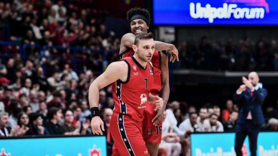 Olimpia Milano avanti 49-42 con il Monaco: il tabellino all'intervallo