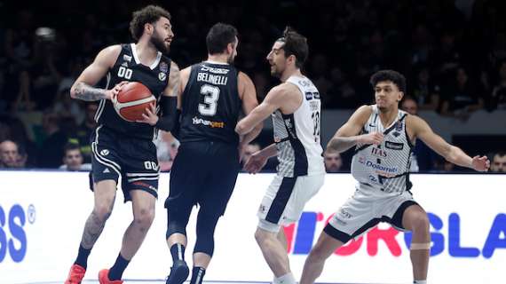 LIVE LBA - Virtus Bologna vs Aquila Trento, diretta (3Q 62-47 26')