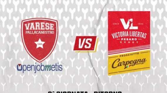 LBA - Varese vs Pesaro, l'anticipo al sabato della 21a giornata