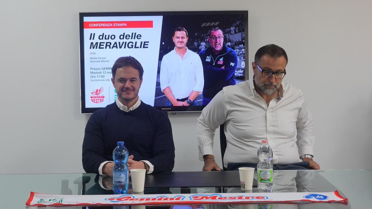 Gemini Mestre avanti con coach Ferrari e il ds Marton