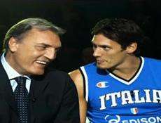 Dino Meneghin ed Alessandro Cittadini nello spot Edison