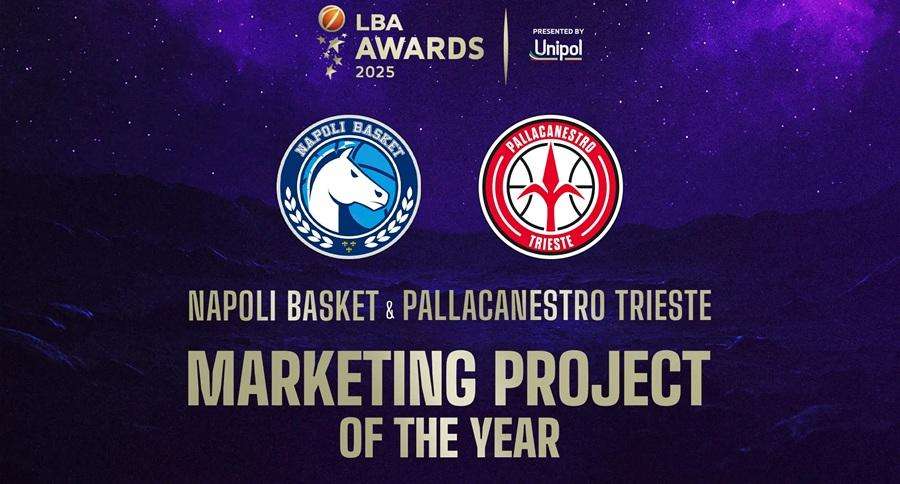 LBA Awards 2025 - A Napoli Basket e Pallacanestro Trieste ex-aequo il Marketing Project of the Year