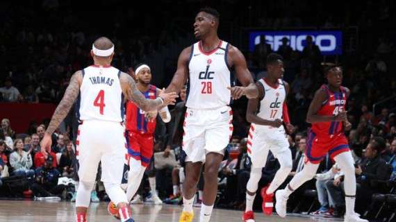 NBA - Di misura sui Pistons tornano alla vittoria i Wizards