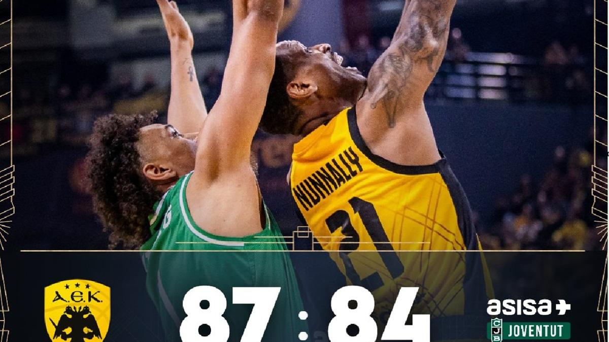 Bartley e Nunnally guidano l’AEK: Joventut piegata di misura in Gara 1