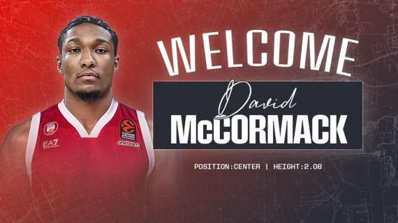 UFFICIALE LBA - Olimpia Milano, ecco il lungo: preso David McCormack