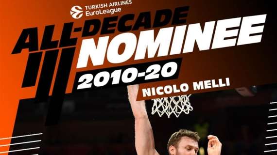 EuroLeague - Nicolò Melli inserito nelle All-Decade Nominee