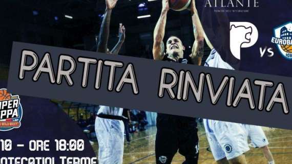 A2 - Rinviata Pistoia vs Eurobasket Roma per caso di positività
