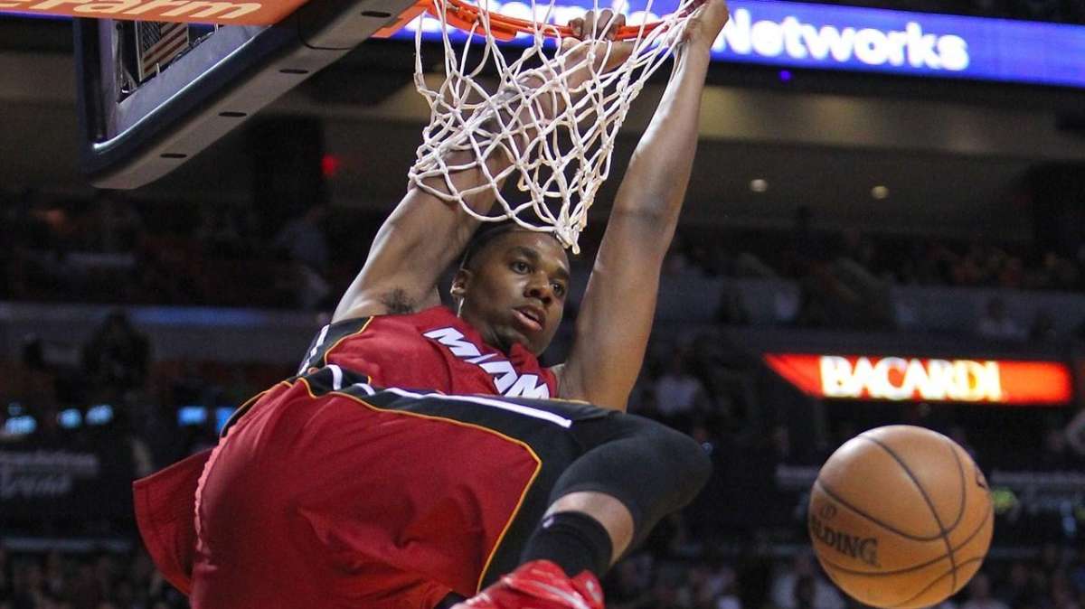 Hassan Whiteside Gets the Lob for the Two-Handed Jam 