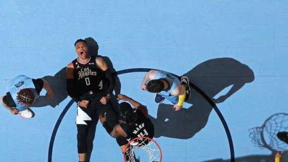 NBA - Russell Westbrook fa la differenza tra Grizzlies e Clippers