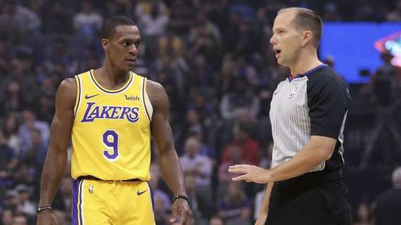 NBA - I Lakers spediscono Rajon Rondo in G-League per finire a riabilitazione