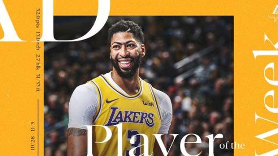 NBA - Western Conference, Anthony Davis Player of the Week