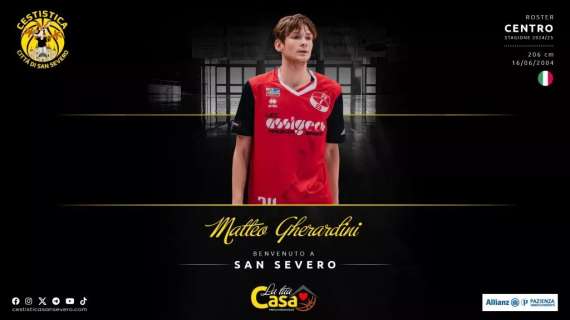 Serie B - Matteo Gherardini è un giocatore dell’Allianz Pazienza San Severo