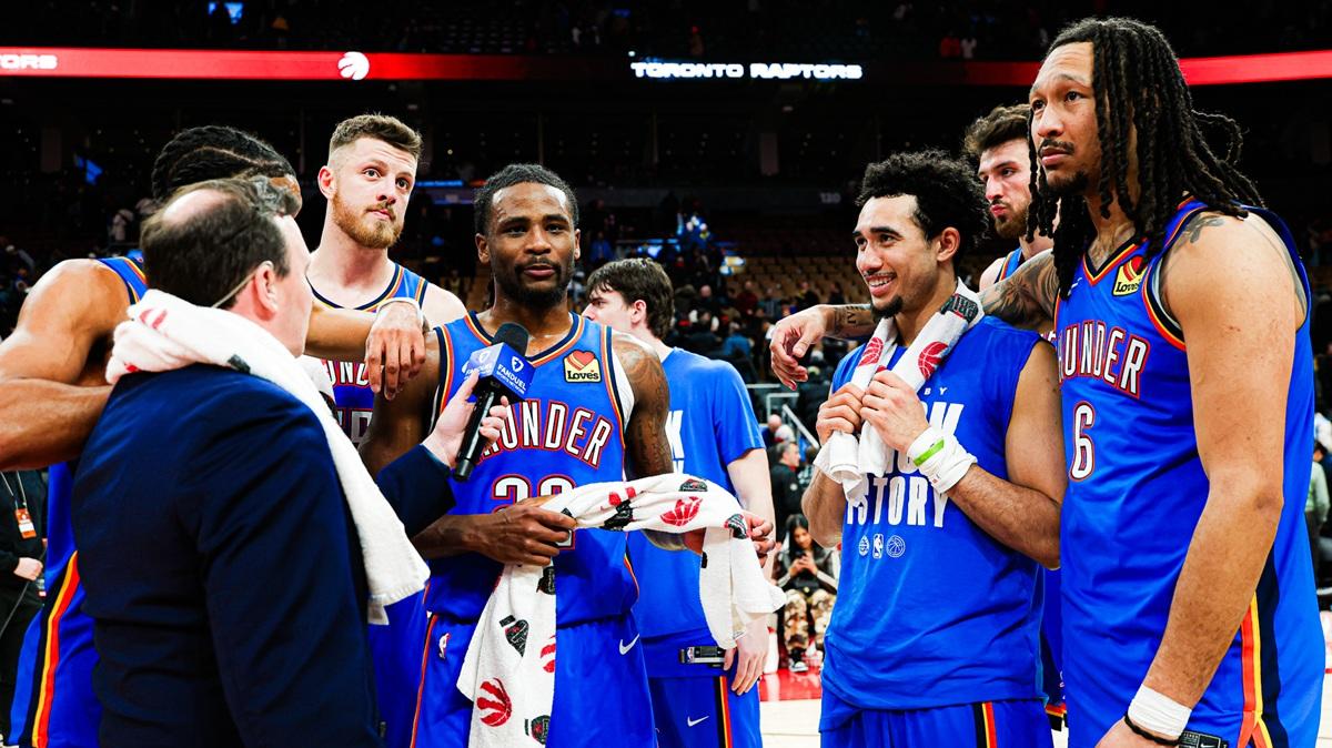I Thunder si fanno rimontare 25 punti dai Raptors, ma non mollano la vittoria