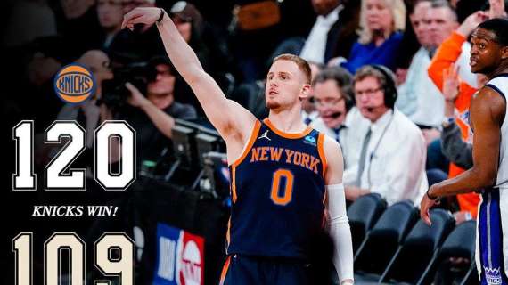 NBA - Knicks in rimonta pazzesca sui Kings che si sgonfiano alla distanza