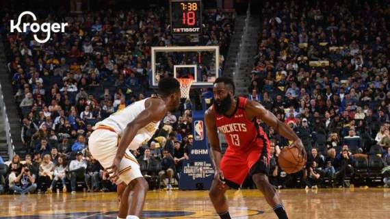 NBA - Gli Houston Rockets tolgono anche il fiato ai Warriors