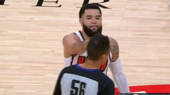 NBA - Fred VanVleet multato per 50mila dollari dopo lo scontro con gli arbitri