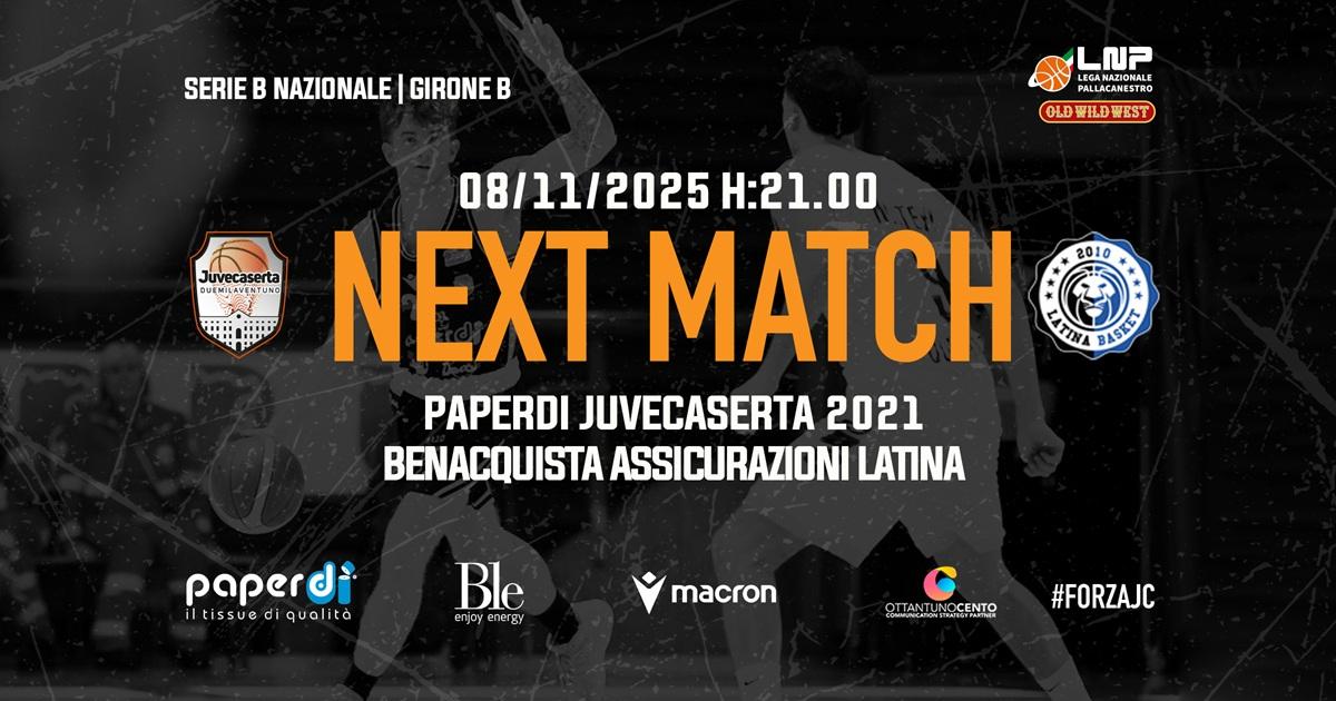 Serie B - Al PalaPiccolo il big match: la Paperdi Juvecaserta sfida la capolista Latina