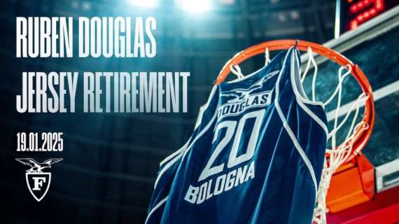 Fortitudo Bologna, la #20 di Ruben Douglas sarà ritirata il 19 gennaio