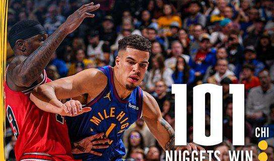 NBA - I Nuggets trovano il passo nella ripresa, i Bulls vanno KO