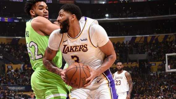 NBA - Attacco a mitraglia dei Lakers mette sotto Minnesota