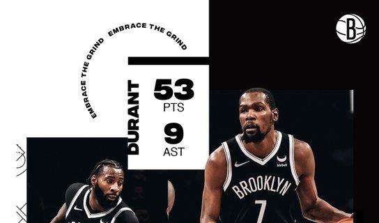 NBA - Brooklyn, Kevin Durant (53 punti), il supereroe thriller di New York