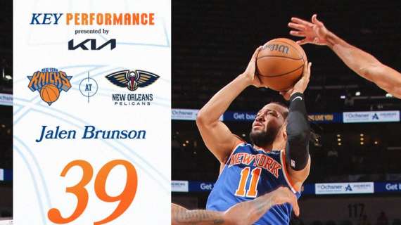 NBA - Knicks: il secondo tempo di Jalen Brunson affonda i Pelicans