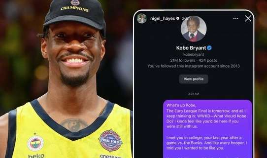 Nigel Hayes-Davis e il messaggio da brividi a Kobe Bryant prima della finale di EuroLeague