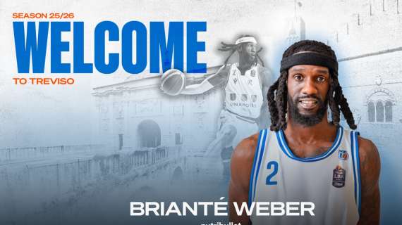 UFFICIALE LBA - Brianté Weber nuovo giocatore della Nutribullet Treviso
