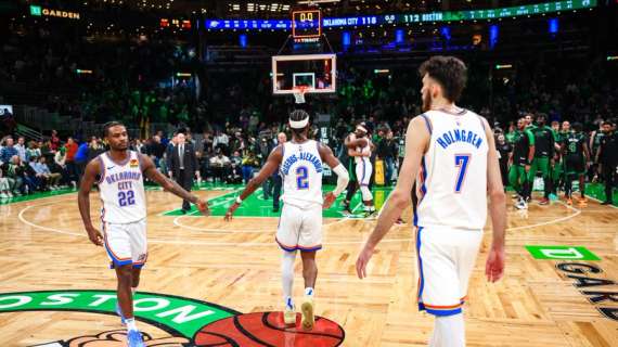 NBA - I Thunder costringono Boston all'inseguimento e li sfiancano al TD Garden