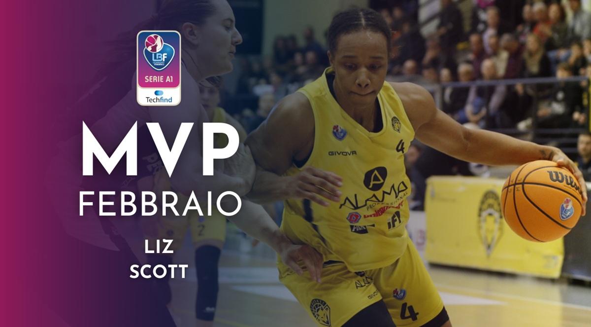 Liz Scott è la MVP di febbraio 2026 della Serie A1 femminile