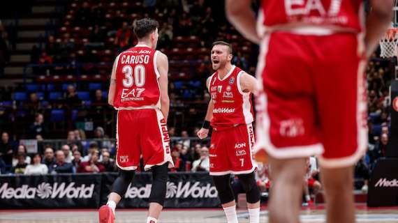 LIVE LBA - L'Olimpia si riscatta con gli italiani: Caruso e Tonut preziosi per battere Trieste