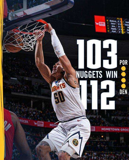 NBA - Un quarto ai Trailblazers mette paura ai Nuggets, che alla fine risolvono