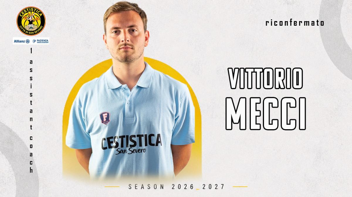 Serie B - San Severo: coach Vittorio Mecci diventa vice allenatore