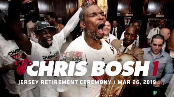 NBA - I Miami Heat ritireranno la maglia di Chris Bosh