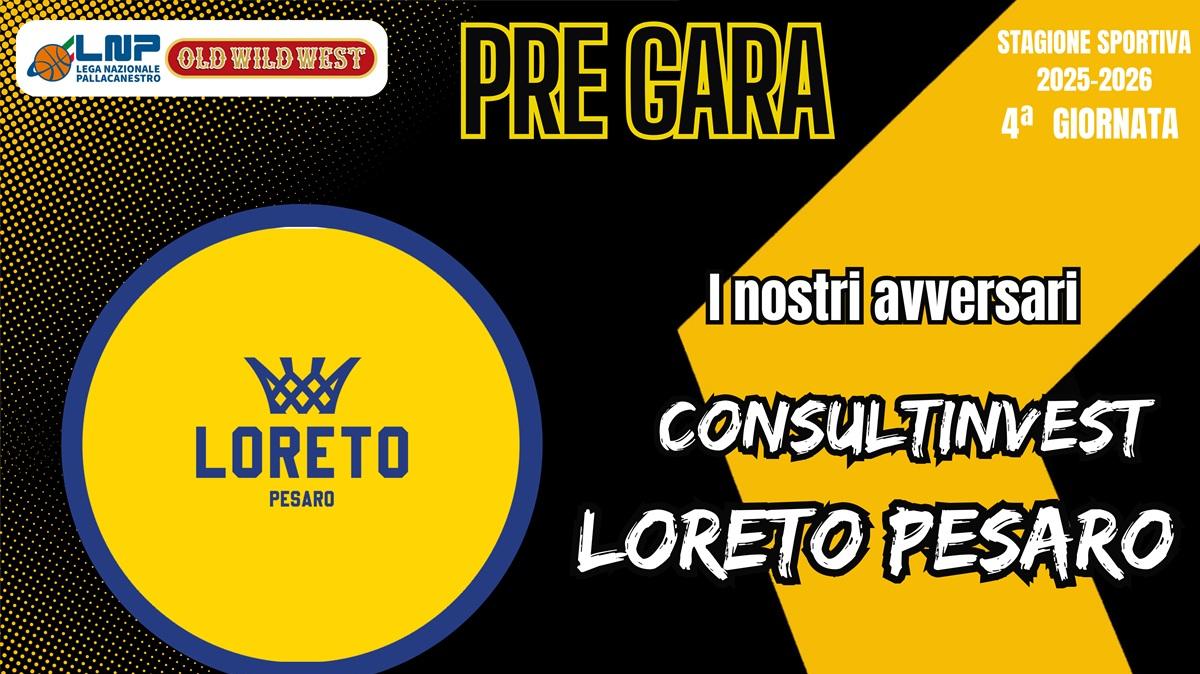 Serie B - L'Allianz Pazienza in casa del Loreto Pesaro nell'anticipo del sabato