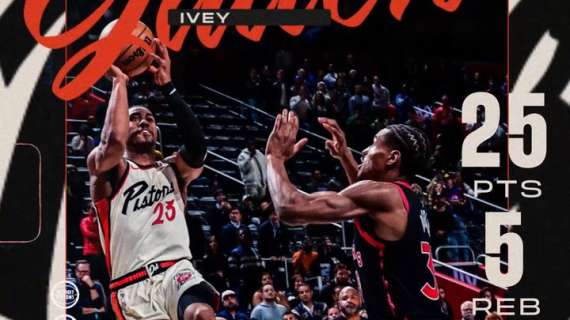 NBA - Pistons, il buzzer beater di Jaden Ivey per affondare Toronto