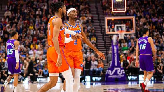 NBA - Gli Oklahoma City Thunder si risvegliano battendo i Jazz a domicilio