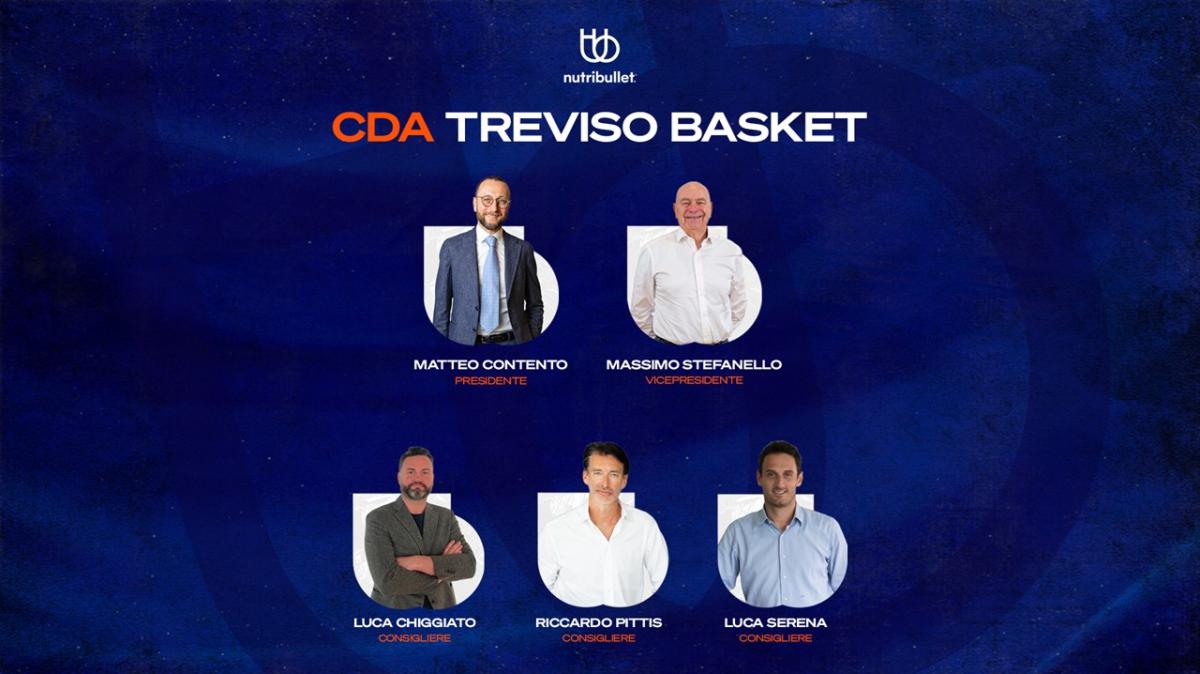 Treviso Basket, rinnovato il CdA. dentro Pittis e Serena