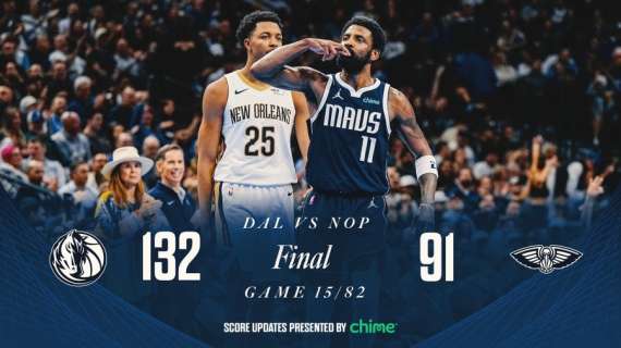 NBA - I Dallas Mavericks fanno a pezzi dei malridotti Pelicans: +41!