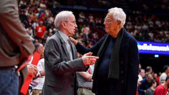 Dan Peterson su Giorgio Armani: «Spero che l'Olimpia lascerà quel posto vuoto»